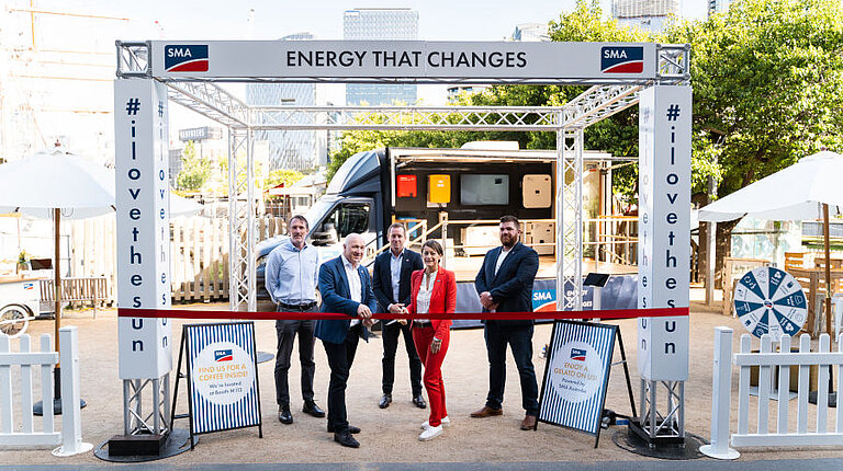 Sunny, the mobile Solar Academy unveiled at the All-Energy Conference & Exhibition in Melbourne